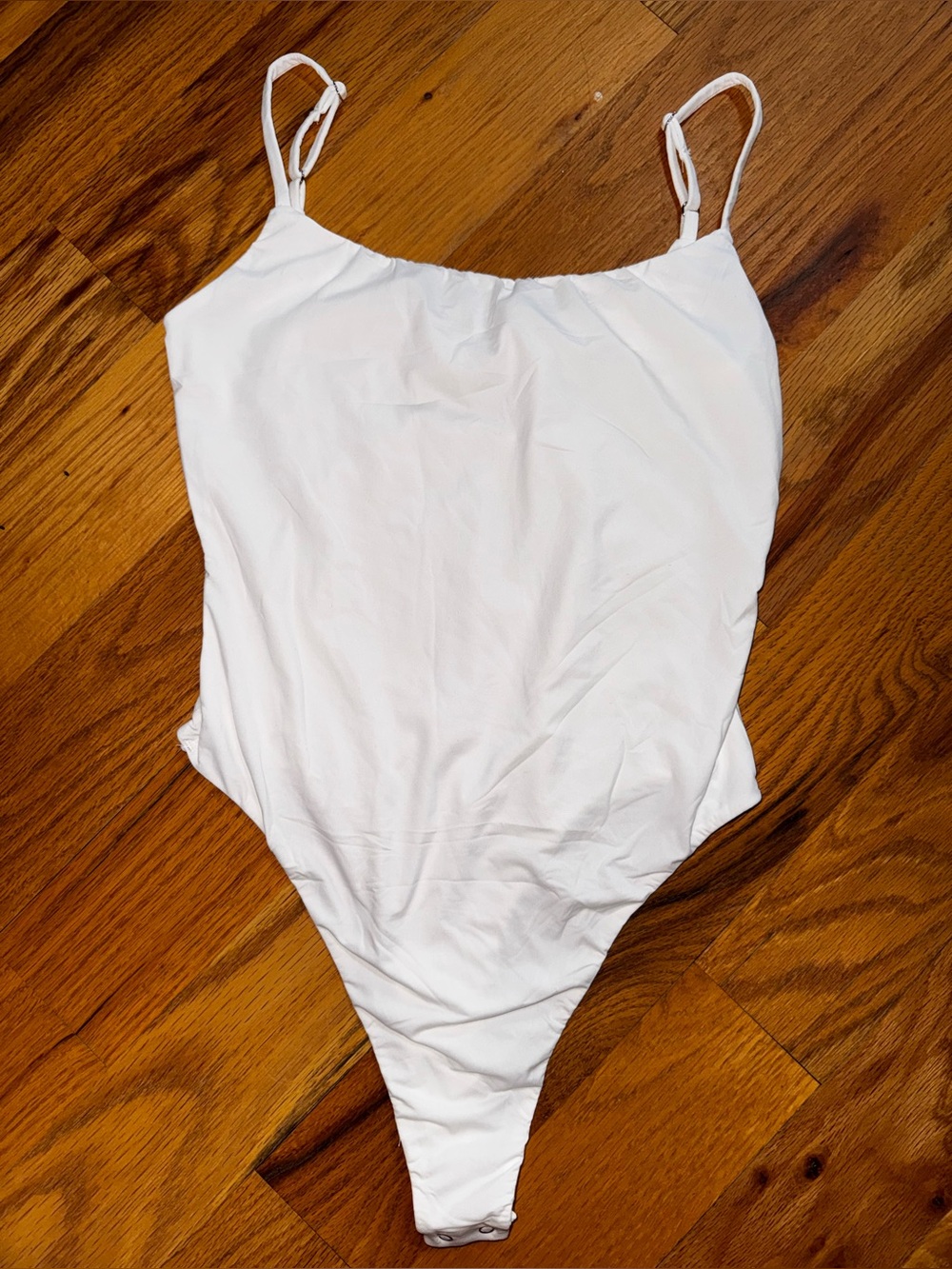 Simple White One-Piece Bodysuit Size Small New